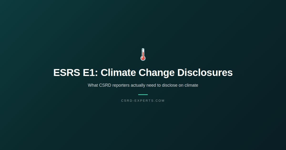 ESRS E1 Climate Change Disclosures: The Complete Guide to CSRD Climate Reporting in 2026